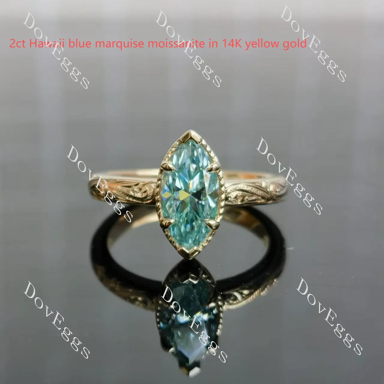 Ka Lokahi round solitaire bezel colored moissanite engagement ring