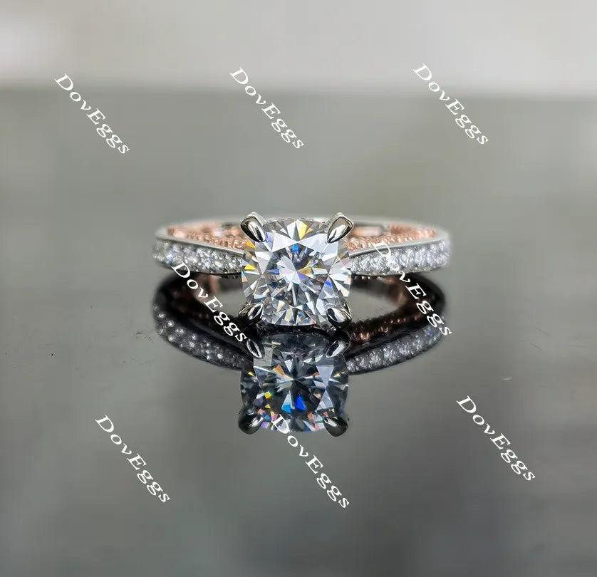 Aubree’s cushion half eternity pave Ring