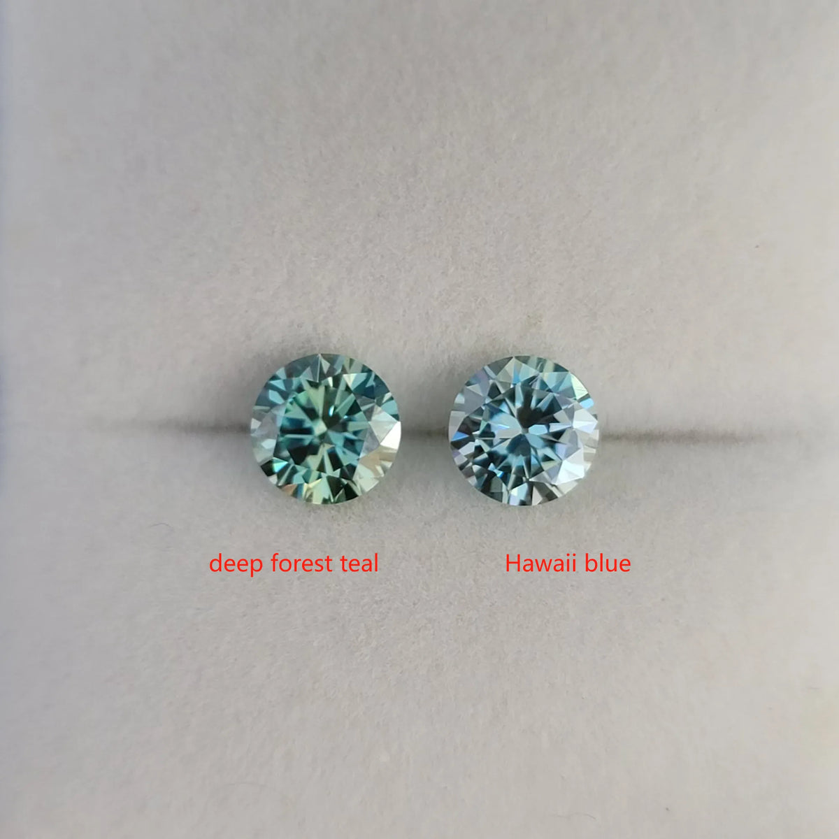 Doveggs round 1ct accident color Hawaii blue moissanite loose stone
