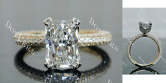 My Promise Radiant Pave 3/4 eternity Lab Grown Diamond Engagement Ring