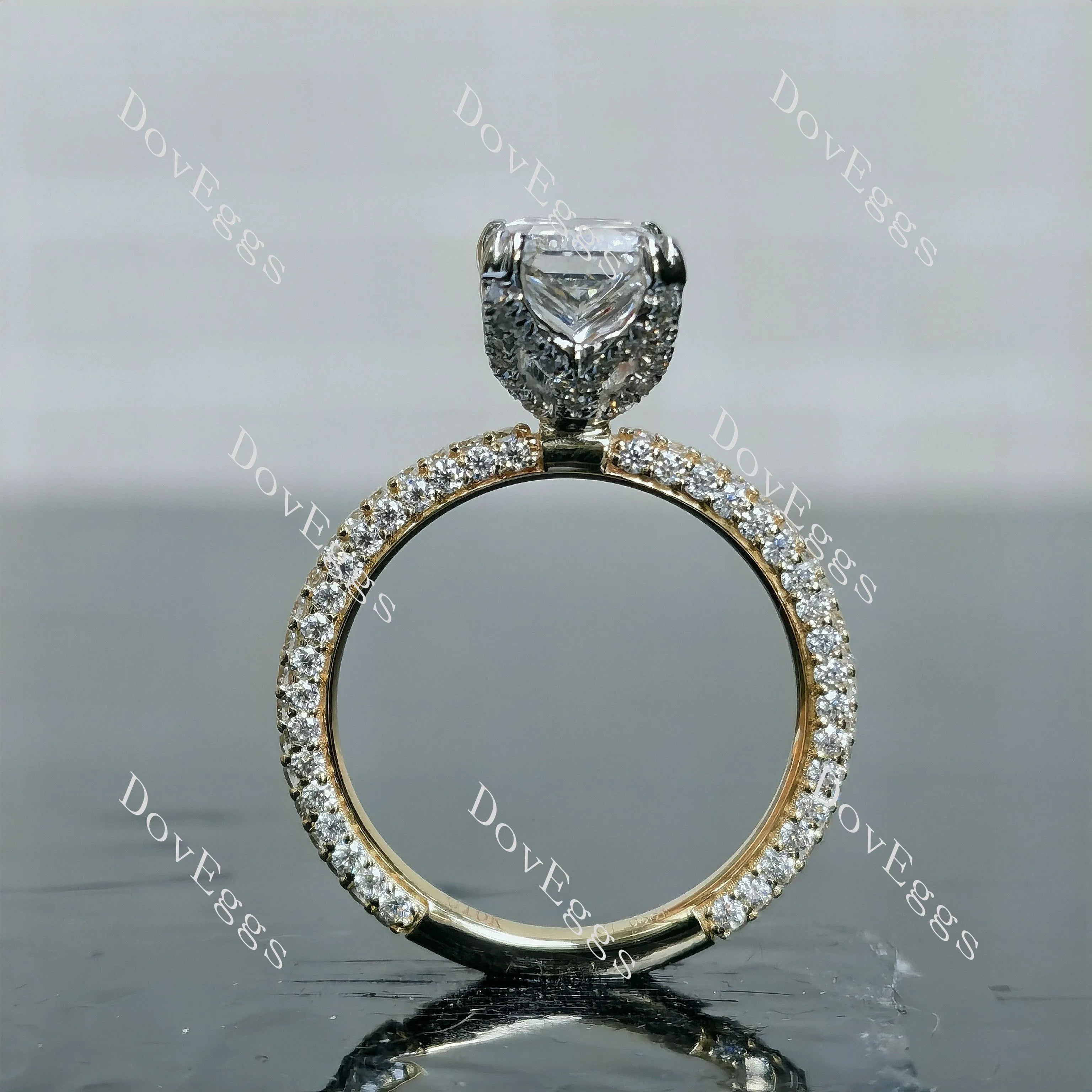 My Promise Radiant Pave 3/4 eternity Lab Grown Diamond Engagement Ring