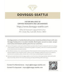 Doveggs premade 18k rose gold moissanite pendant necklace