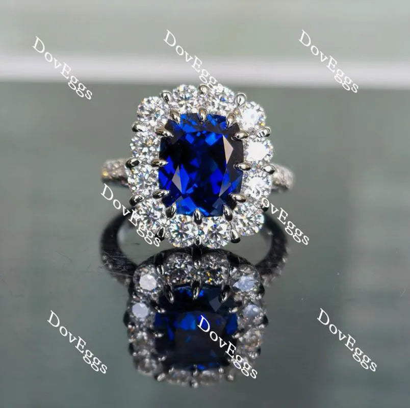 Doveggs half eternity pave engagement ring only semi-mount only(Exclusively to DovEggs Stones)