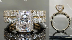 Doveggs radidant half eternity pave moissanite engagement ring (engagement ring only)
