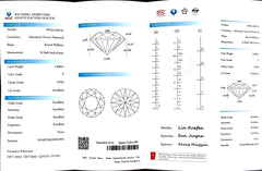 Doveggs 2.59ct Round F Color VVS2 Clarity Excellent cut lab diamond stone(certified) (Sold by #22526， 20%）