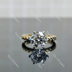 Doveggs Round Solitaire Braided Lab Grown Diamond Engagement Ring