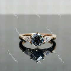 Doveggs three-stone engagement ring semi-mount only(Exclusively to DovEggs Stones)