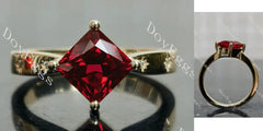 Doveggs star loop engagement ring only semi-mount only(Exclusively to DovEggs Stones)