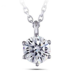 Doveggs round brilliant moissanite pendant necklace for women (pendant only)