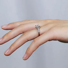 DovEggs halo side-stone engagement ring only semi-mount only(Exclusively to DovEggs Stones）