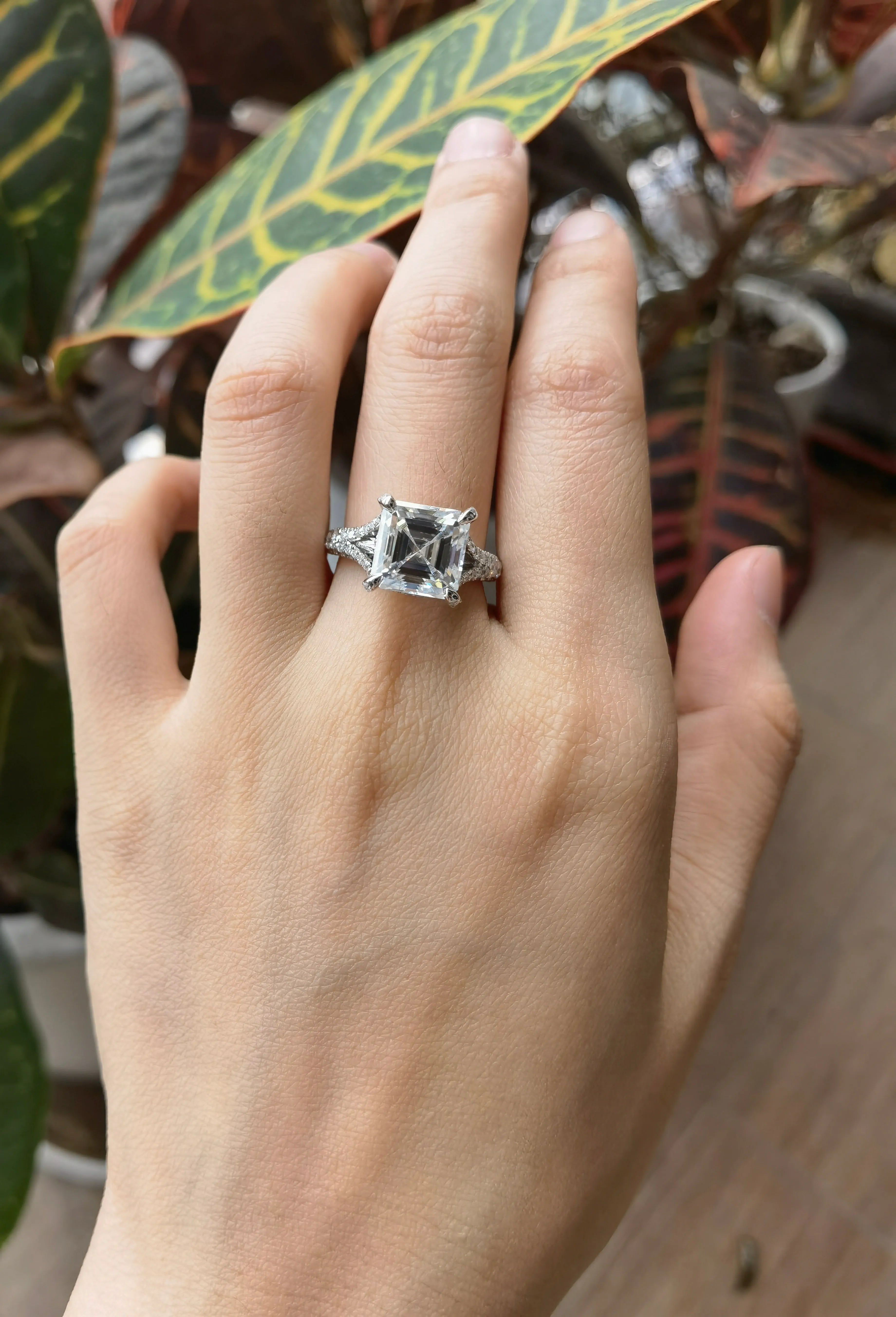 The Brooklyn split shank engagement ring only semi-mount only(Exclusively to DovEggs Stones)