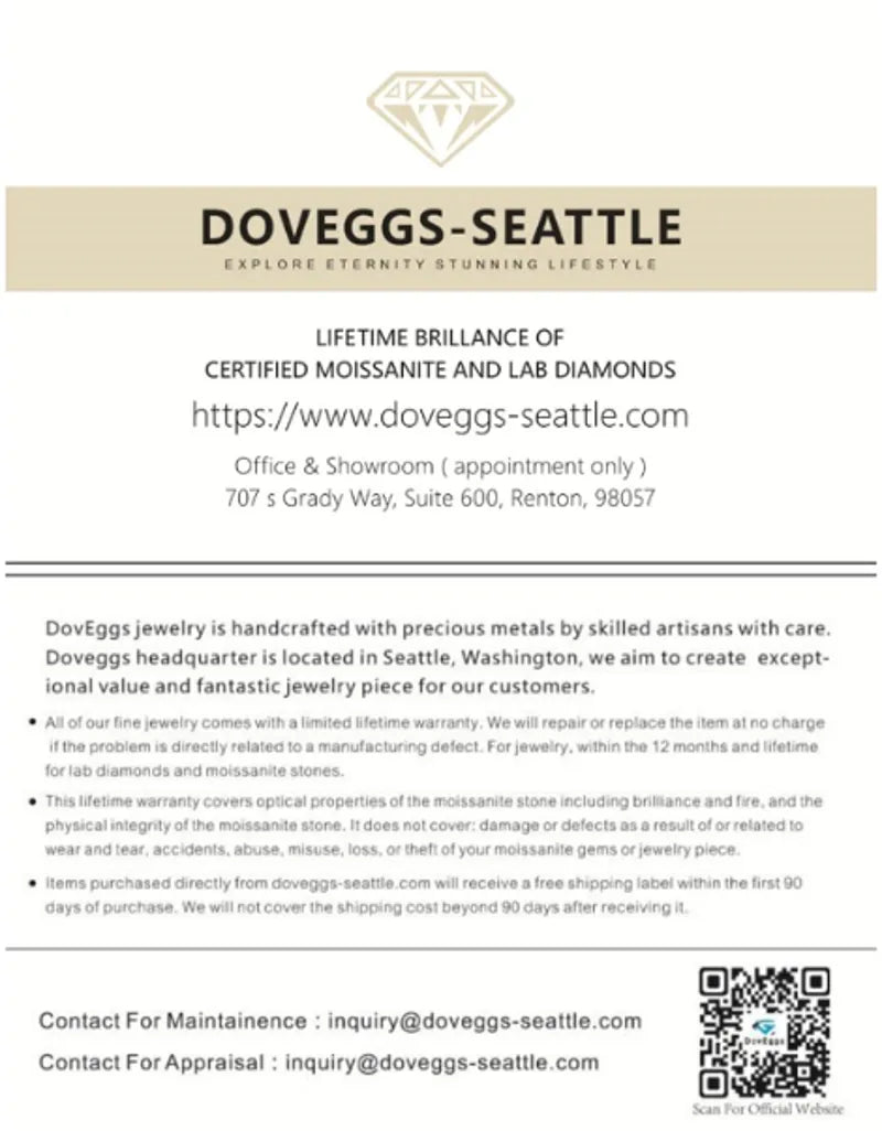 Doveggs round hollow out moissanite engagement ring