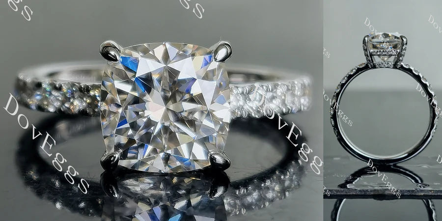 Doveggs pave engagement ring only semi-mount only(Exclusively to DovEggs Stones)