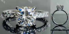 Doveggs cushion pave moissanite engagement ring