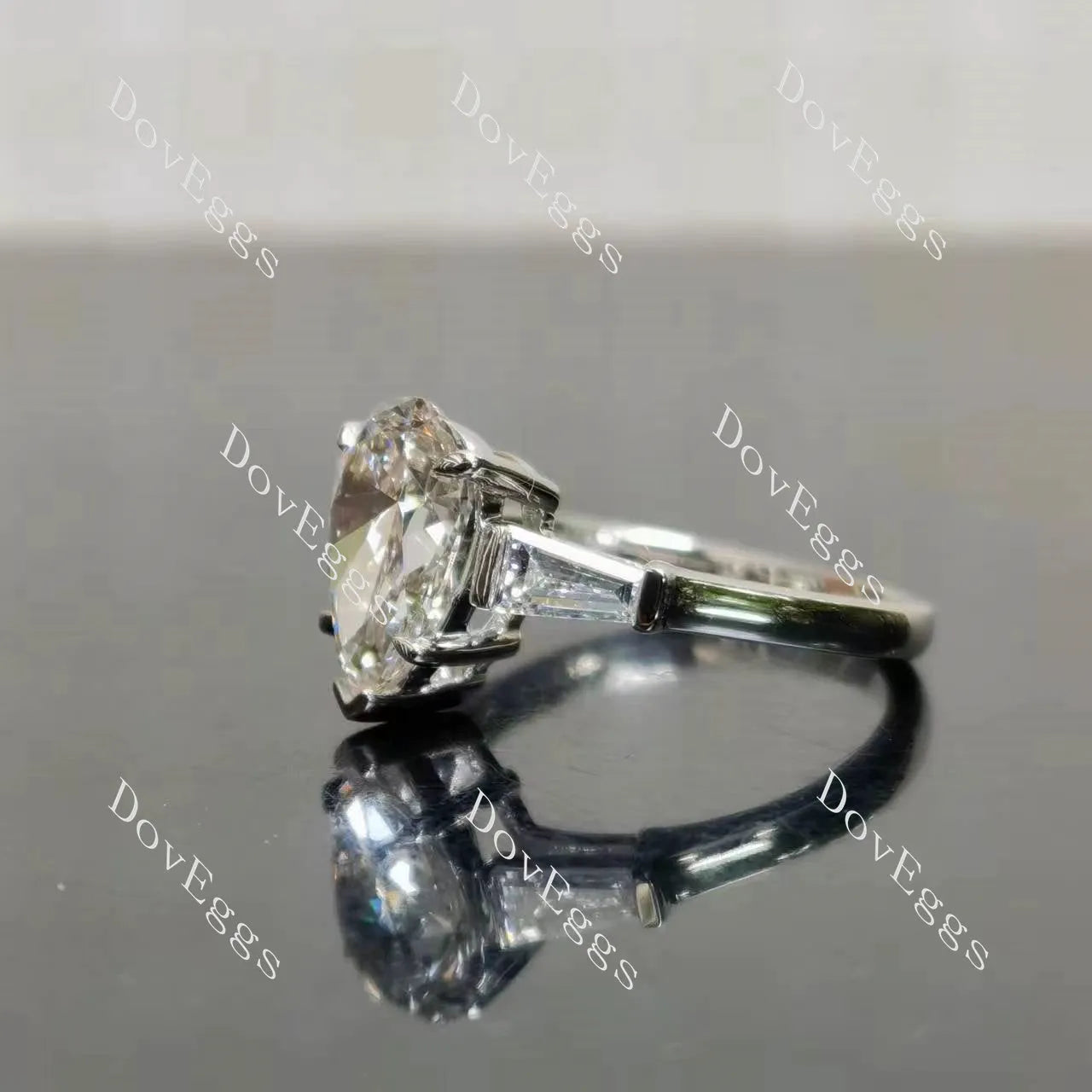 The Maddox Pear Three Stone Lab Grown Diamond Engagement Ring