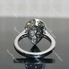 The Shana Rae vintage halo pave engagement ring only semi-mount only(Exclusively to DovEggs Stones)