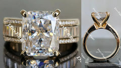 Doveggs channel set moissanite engagement ring
