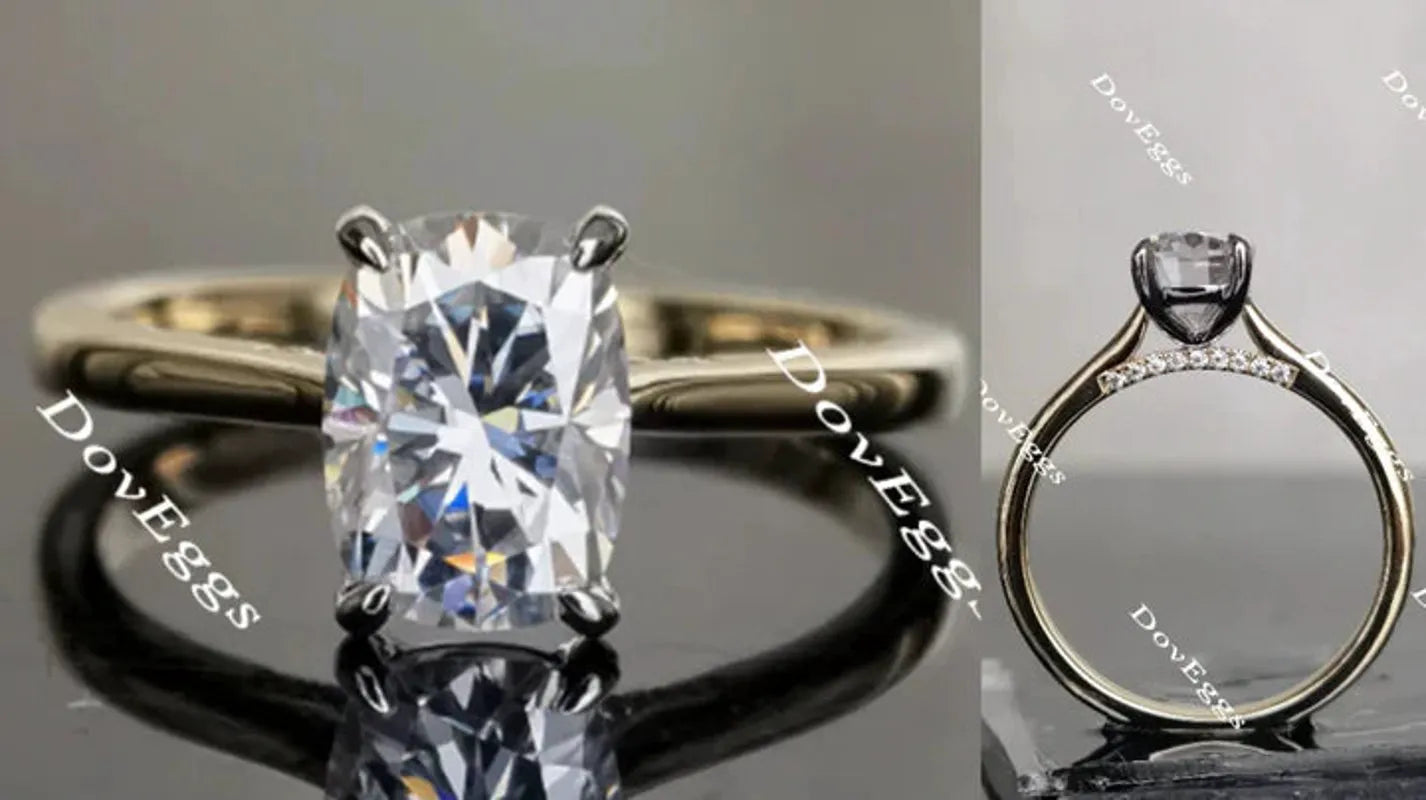 DovEggs pave engagement ring only semi-mount only(Exclusively to DovEggs Stones)