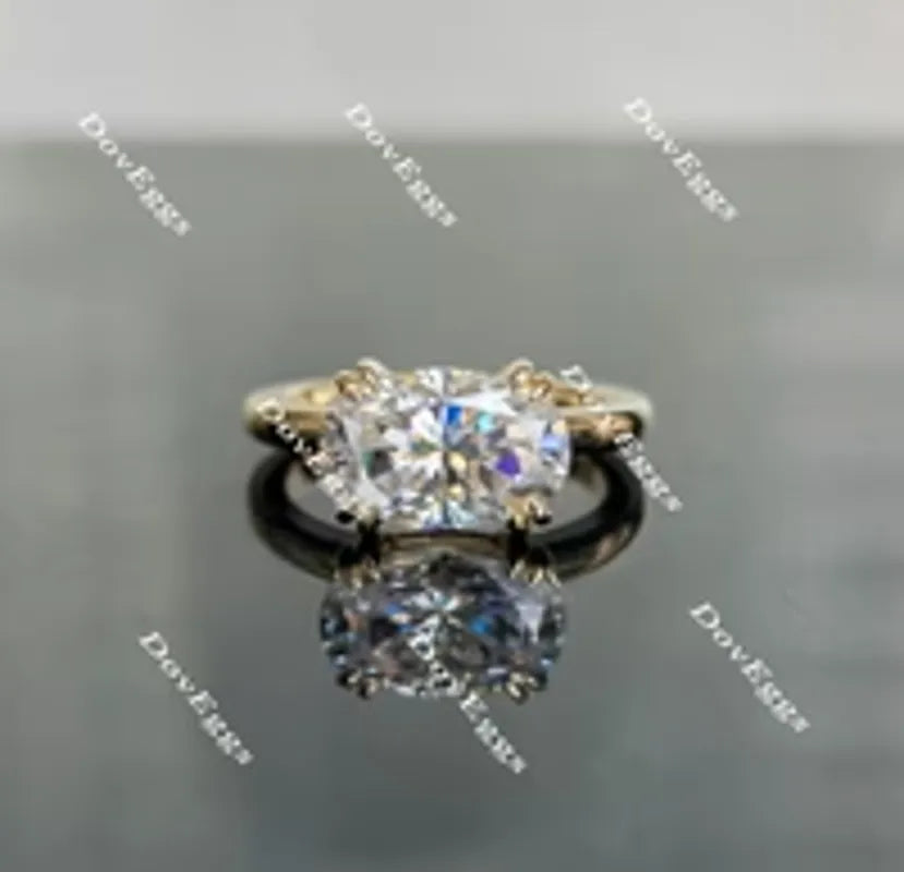 Doveggs solitaire art deco engagement ring semi-mount only(Exclusively to DovEggs Stones)