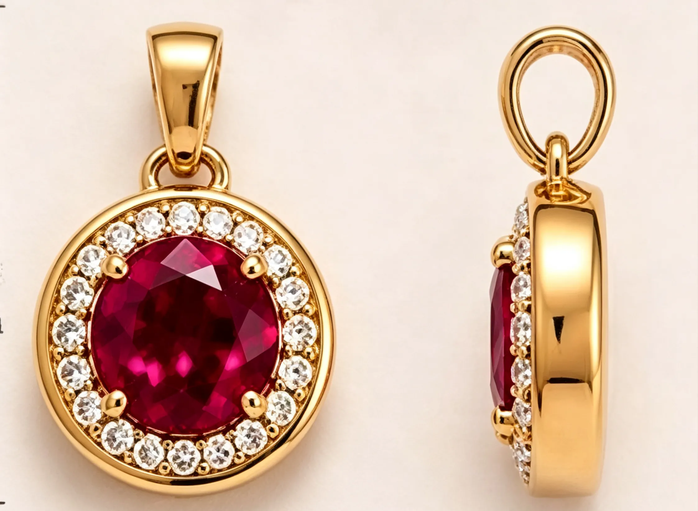 Group Order halo art deco moissanite/colored gem pendant necklace (pendant only)