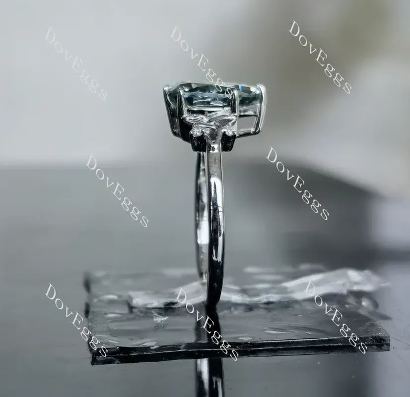 DoveEggs art deco engagement ring only semi-mount only(Exclusively to DovEggs Stones)