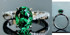 Doveggs pave curved engagement ring only semi-mount only(Exclusively to DovEggs Stones)