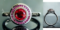 DovEggs bezel channel set engagement ring semi-mount only(Exclusively to DovEggs Stones)