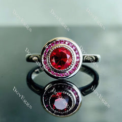 DovEggs bezel channel set engagement ring semi-mount only(Exclusively to DovEggs Stones)