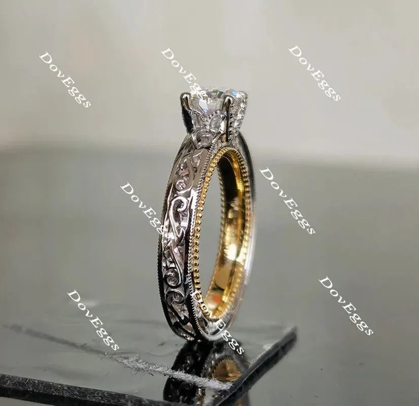 Doveggs vintage engagement ring only semi-mount only(Exclusively to DovEggs Stones)