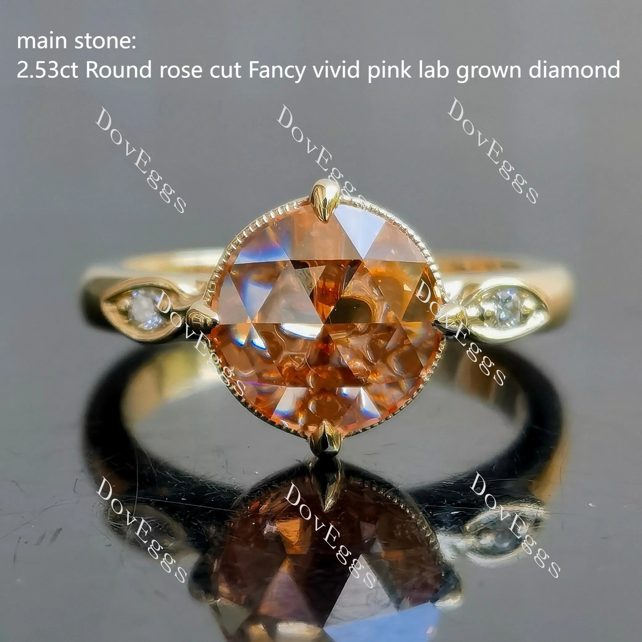 Octagon art deco side stones moissanite engagement ring| DovEggs