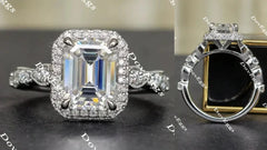 DovEggs art deco engagement ring only semi-mount only(Exclusively to DovEggs Stones)