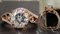 DovEggs art deco engagement ring only semi-mount only(Exclusively to DovEggs Stones)