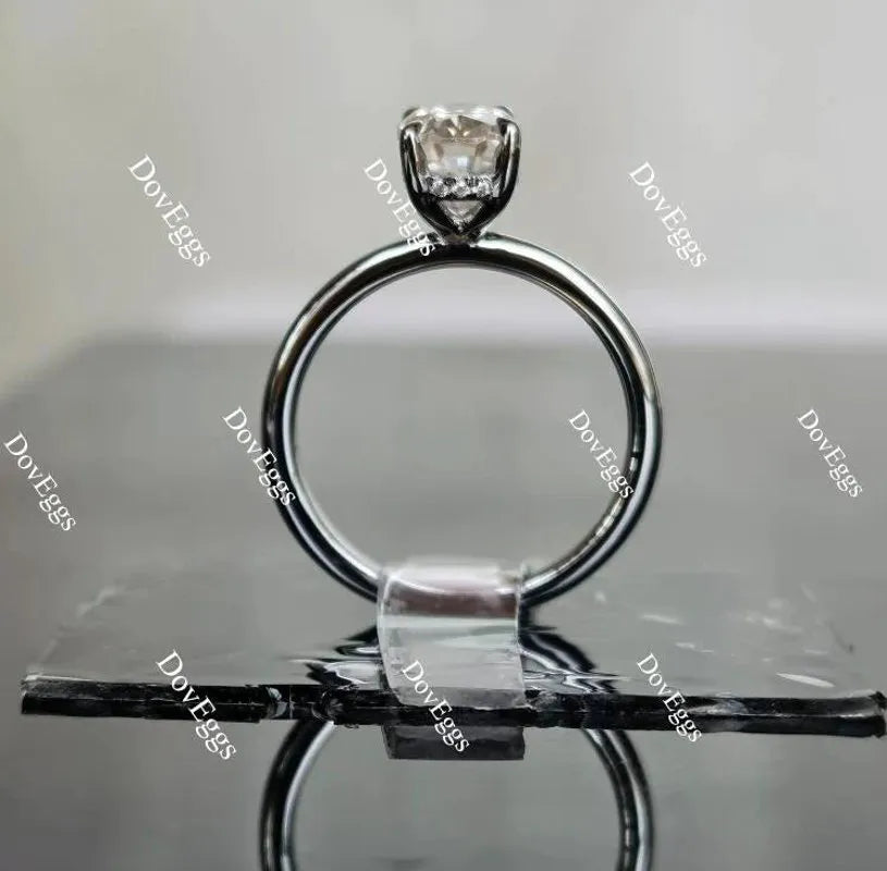 Doveggs hidden halo engagement ring semi-mount only(Exclusively to DovEggs Stones)