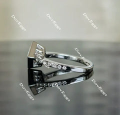 Doveggs art deco bezel engagement ring semi-mount only(Exclusively to DovEggs Stones)