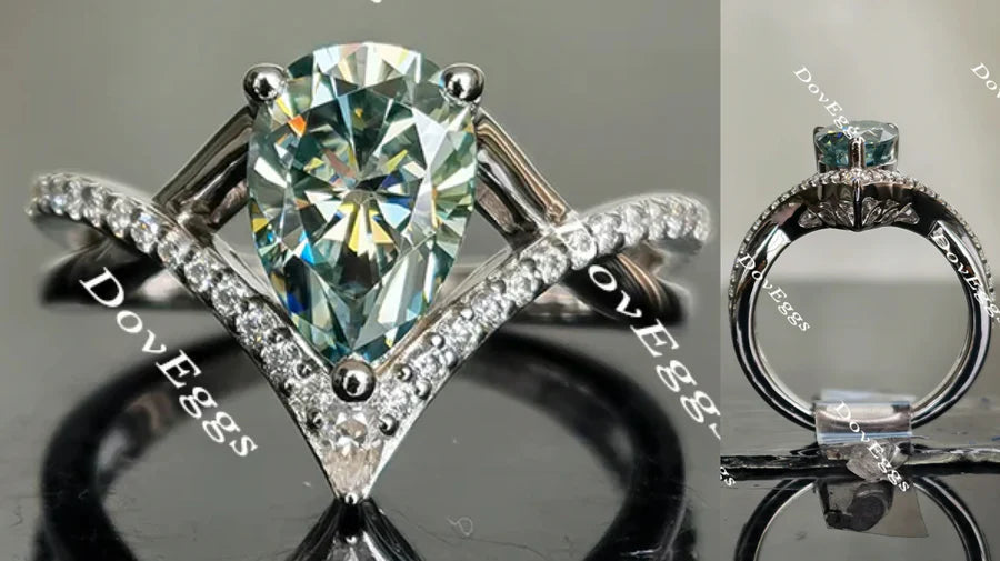 Madison’s marvel cruved band engagement ring only semi-mount only(Exclusively to DovEggs Stones)