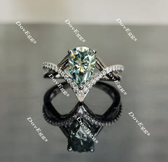 Madison’s marvel cruved band engagement ring only semi-mount only(Exclusively to DovEggs Stones)