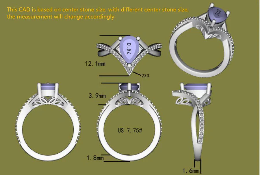 Madison’s marvel cruved band engagement ring only semi-mount only(Exclusively to DovEggs Stones)