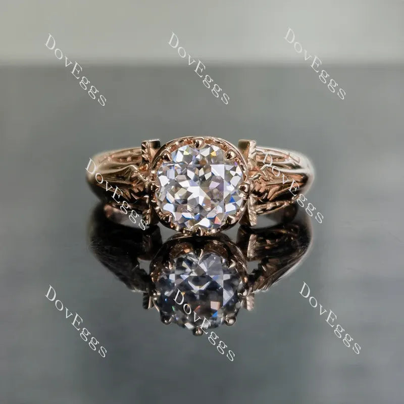 Doveggs vintage solitaire engagement ring semi-mount only(Exclusively to DovEggs Stones)